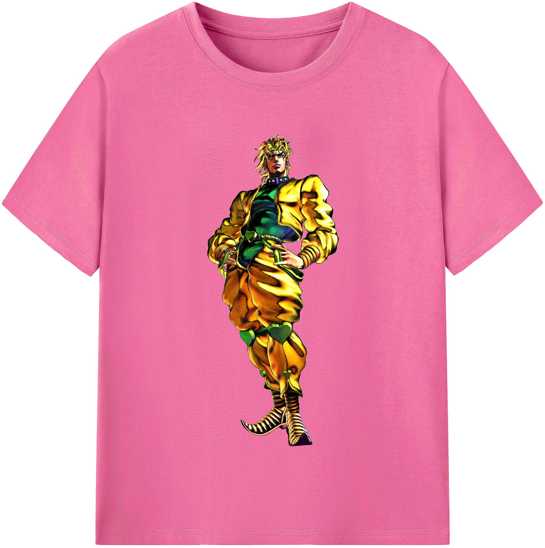 （画像用） ジョジョの奇妙な冒険 ディオ?ブランドー JoJo's Bizarre Adventure Dio Brando レディースカジュアルプリントTシャツ（綿100％）